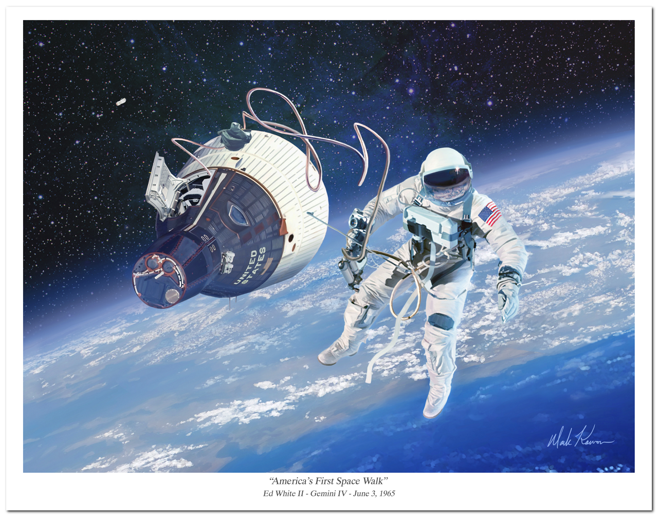 "America's First Space Walk" by Mark Karvon, Ed White II and Gemini IV